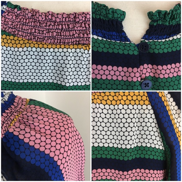 {Shoshanna} Ralston Multi Color Striped Silk Dress - Picture 8 of 8